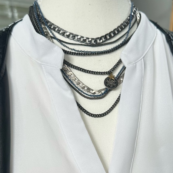 Hagar Satat multi chain necklace - Picture 2 of 8